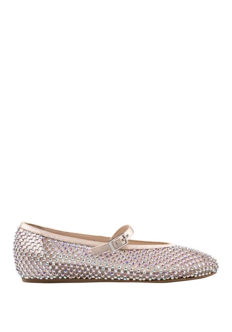 Gilda Ballerinas In Nude Skin With Iridescent Crystals LE SILLA | 0189C020MTPPSAS158